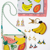 Loretta banana hoop earrings brass