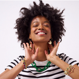 Loretta banana hoop earrings brass