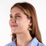 Loretta western boot and hat hoop earrings brass