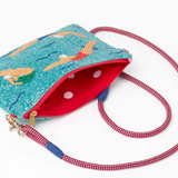 Leila swimmers seed bead clutch with strap