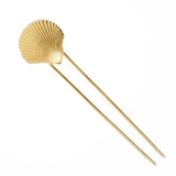 Sutton shell hair stick brass