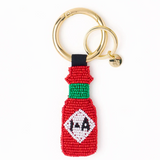 Riley hot sauce beaded bag charm red