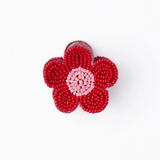 Molly flower beaded hair claw clip red and pink
