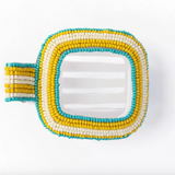 Charlotte -  Beaded Flat Hair Claw Clip - turquoise