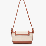 Oaklynn Straw Twisted Strap Crossbody in Natural/Brown
