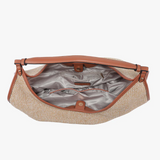 Cecilia Slouchy Woven Hobo in Natural/Brown