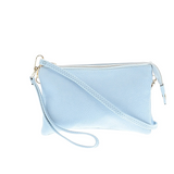 Kendall Convertible Cross Body Purse or Wristlet  -  Powder Blue