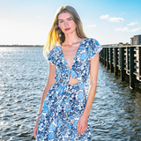Mora Maxi Dress -  Coastal Blue Floral