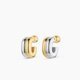 Zoey Mixed Stacked Huggies Hoops - Gold & Silver - by Gorjana