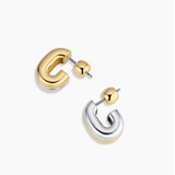 Zoey Mixed Stacked Huggies Hoops - Gold & Silver - by Gorjana
