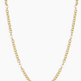Finley Pearl Dot Necklace - Gold - by Gorjana