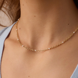 Finley Pearl Dot Necklace - Gold - by Gorjana