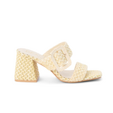 Lucy Straw Two Strap Block Heels By Matisse - French Vanilla