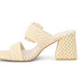 Lucy Straw Two Strap Block Heels By Matisse - French Vanilla