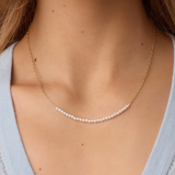 Finley Pearl Row Necklace - Gold - by Gorjana