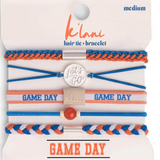 Mixed 5 Pack Hair Ties - Game Day - Blue & Orange - K'lani Hairties
