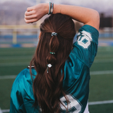 Mixed 5 Pack Hair Ties - Game Day - Green, White, Black - K'lani Hairties