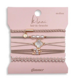 Mixed 5 Pack Hair Ties - Glimmer - K'lani Hairties