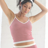 Striped V Neck Cami  by NikiBiki - Red White