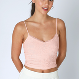 Double Lace Trim Cami by NikiBiki - Peachy Pink