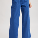 Straight Leg Patch Pocket Pants by Wishlist -  Royal Blue