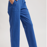 Straight Leg Patch Pocket Pants by Wishlist -  Royal Blue
