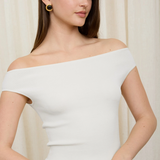 Off Shoulder Sweater Top - Ivory