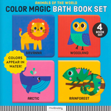 Animals Of The World - Color Magic Bath Book Set