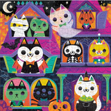 Haunted House Cats -  Glow In The Dark Puzzle