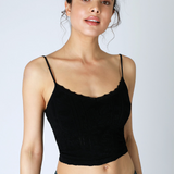 Double Lace Trim Cami by NikiBiki - Black
