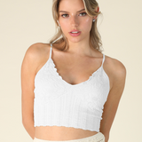 Textured Lace Bralette by NikiBiki - White