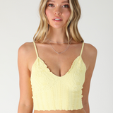 Textured Lace Bralette by NikiBiki - Pale Banana