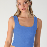 Double Lace Square Crop Top by NikiBiki - Marina Blue