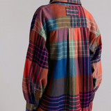 Ashley Plaid Shirt - Free People - Ginger Combo