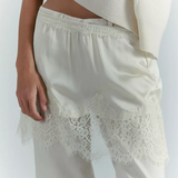 Meet Me In The Middle Half Slip by Free People - Tofu