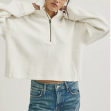 Celeste Quarter Zip - Free People - Clean Ivory