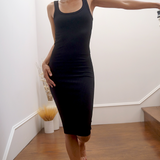 Ribbed Midi Dress  by NikiBiki - Black