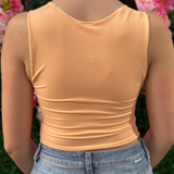 Clean Line Square Neck Crop Top by NikiBiki - Papaya
