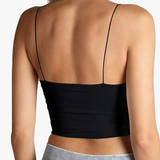 Ribbed Crop Top w/ Skinny Straps by NikiBiki - Black