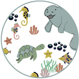 Luxury Bamboo Baby  Lovey Blanket - Manatee - Emerson
