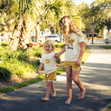 Terry Cloth Retro Track Shorts - Yellow - Emerson