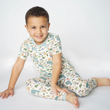 Toddler Bamboo Short Sleeve Pajama Set - Manatee - Emerson
