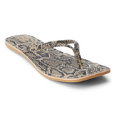 Black Lizard Sandals w/ Raw Edge - Bungalow
