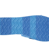 Straw Slide Flatform Sandals - Sunda - Marine Blue