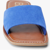 Periwinkle Suede Slide Sandals - Bali - By Matisse