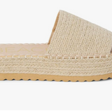 Braided Straw Flatform Straw Slide Sandals - Del Mar