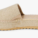 Braided Straw Flatform Straw Slide Sandals - Del Mar