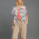 Hawaii Postcards Camp Shirt