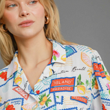 Hawaii Postcards Camp Shirt