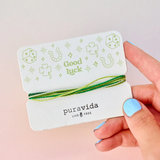 Pura Vida Bracelets - Gifting  Bracelet On Card -  Good Luck